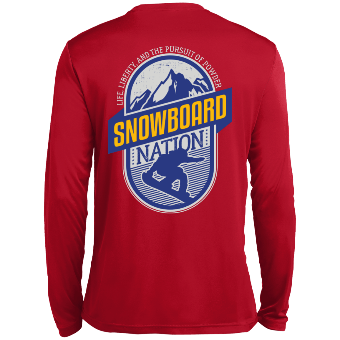 Snowboard Nation (Blue) Long Sleeves - Powderaddicts