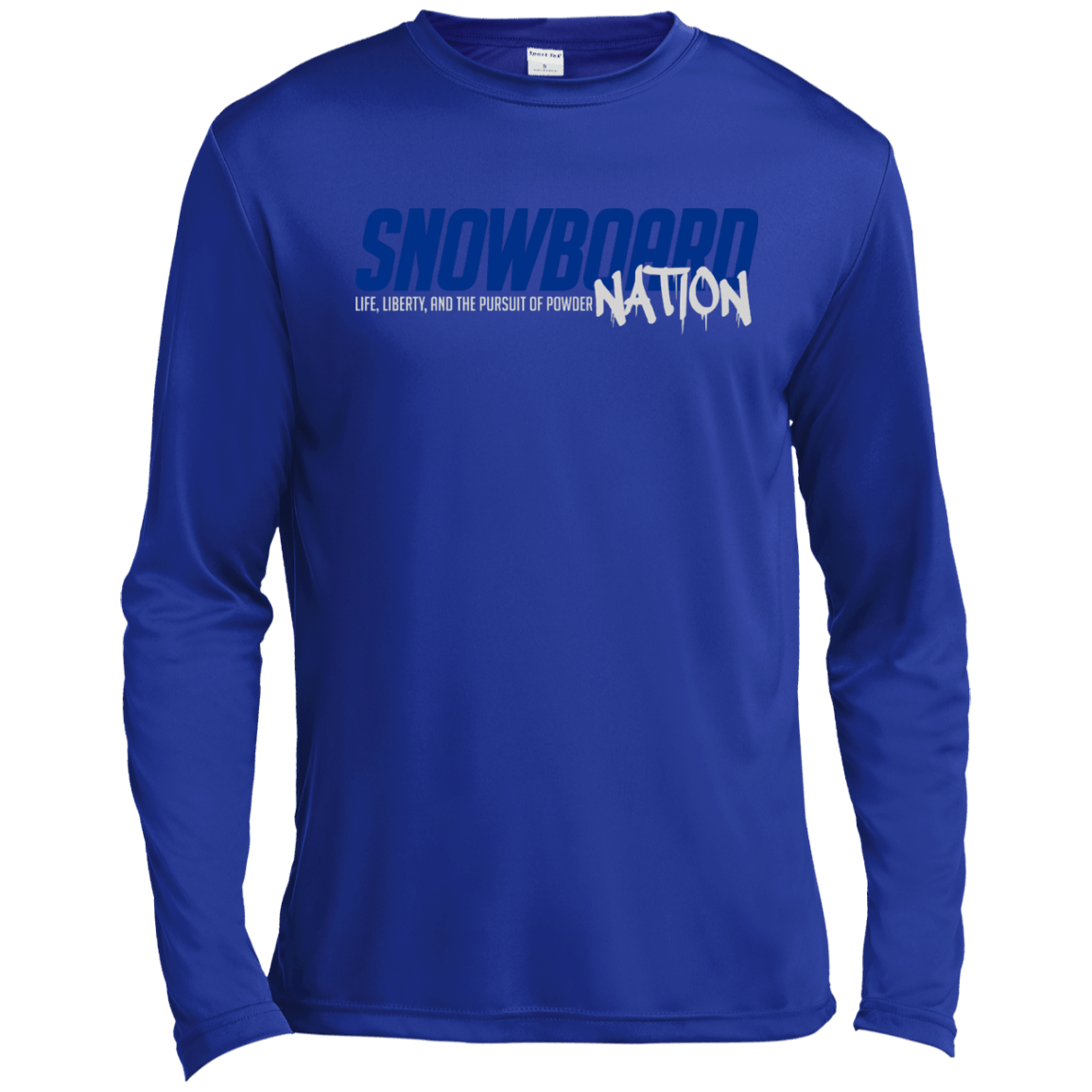 Snowboard Nation (Blue) Long Sleeves - Powderaddicts