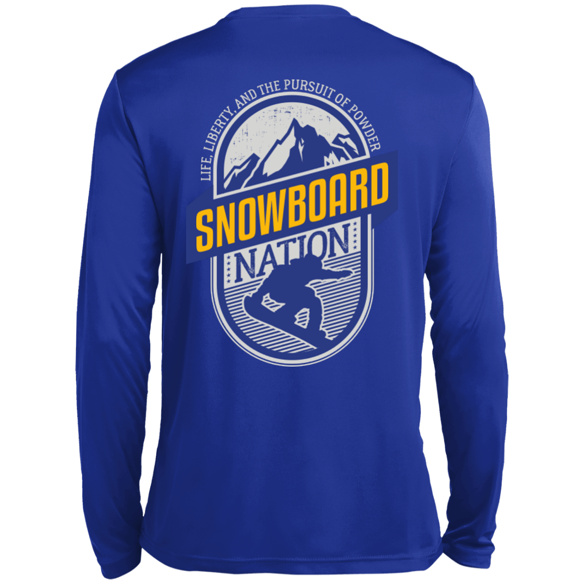 Snowboard Nation (Blue) Long Sleeves - Powderaddicts
