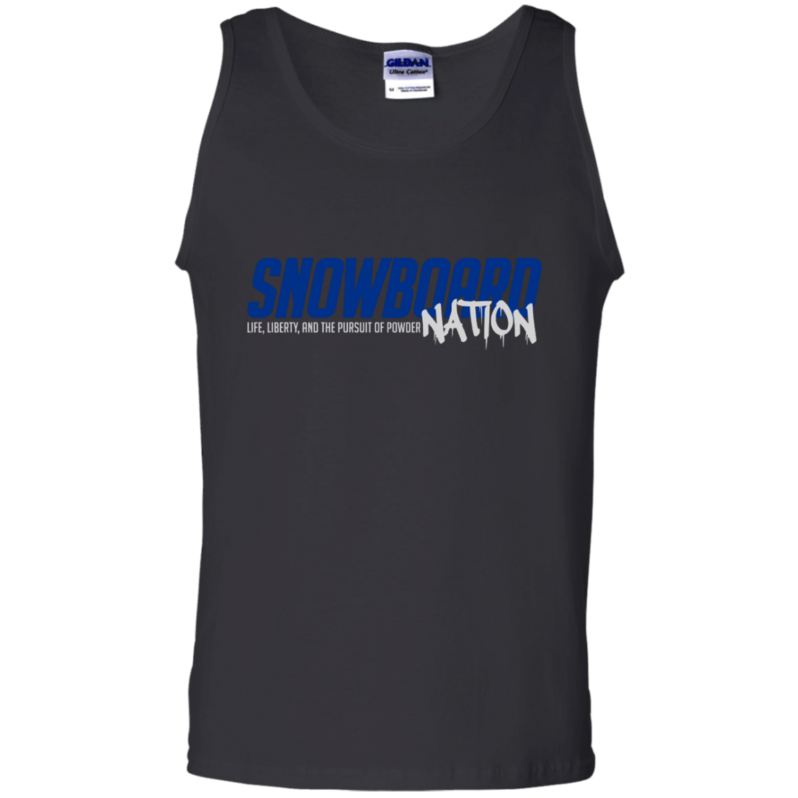Snowboard Nation (Blue) Tank Tops - Powderaddicts