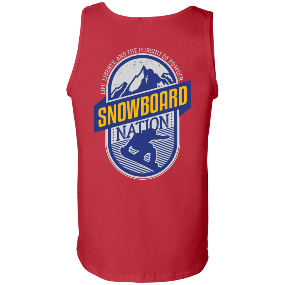 Snowboard Nation (Blue) Tank Tops - Powderaddicts