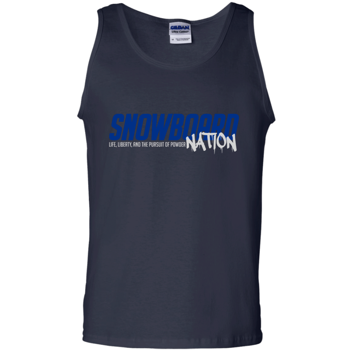 Snowboard Nation (Blue) Tank Tops - Powderaddicts