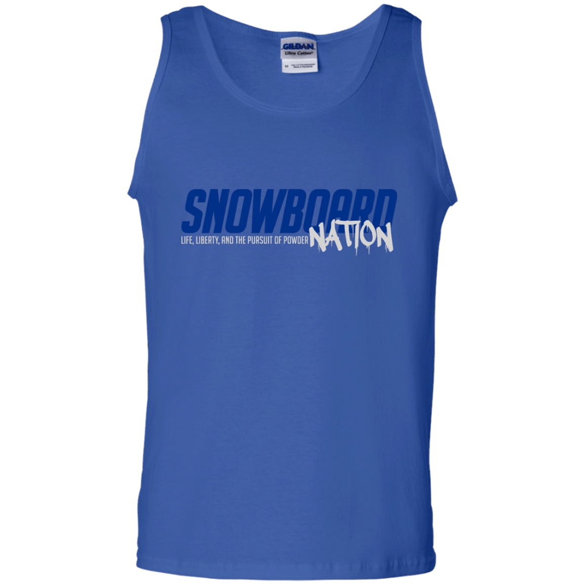 Snowboard Nation (Blue) Tank Tops - Powderaddicts