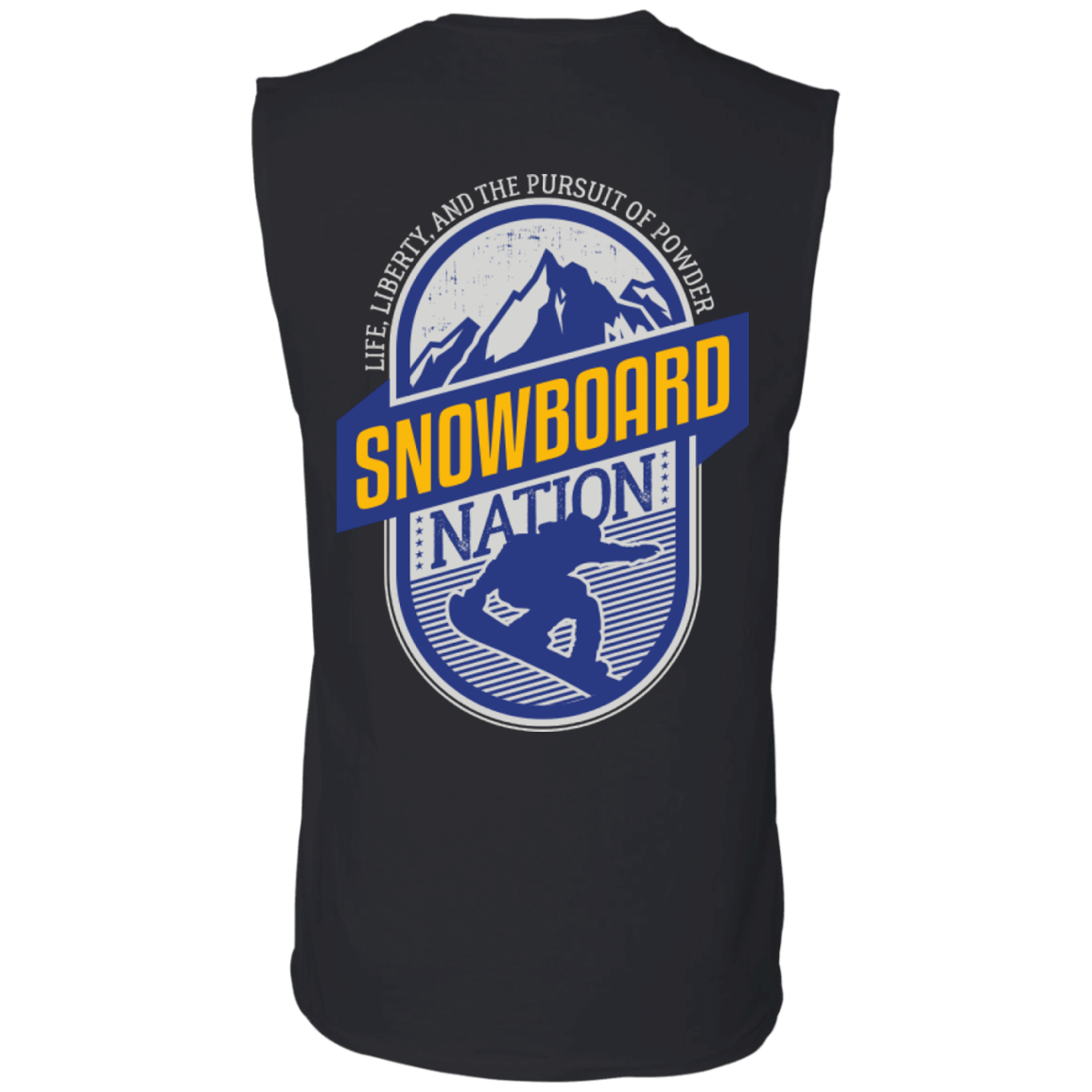 Snowboard Nation (Blue) Tank Tops - Powderaddicts
