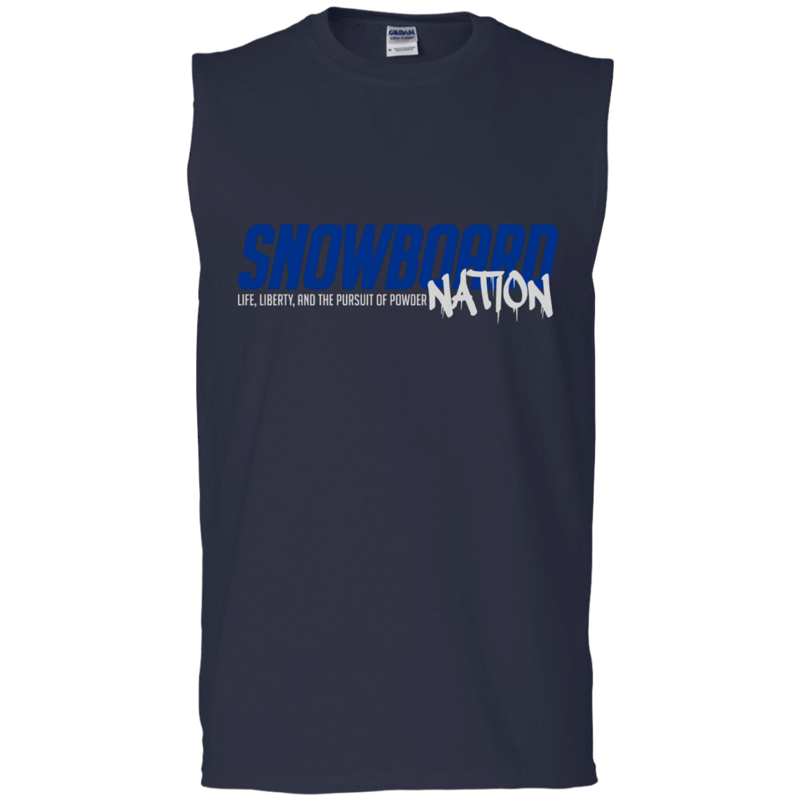Snowboard Nation (Blue) Tank Tops - Powderaddicts