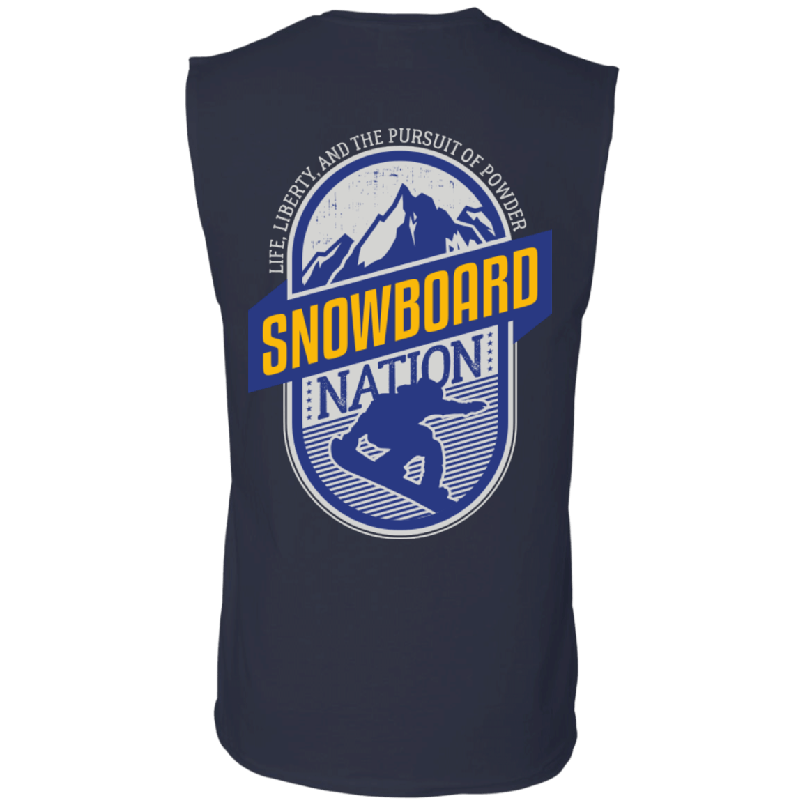 Snowboard Nation (Blue) Tank Tops - Powderaddicts