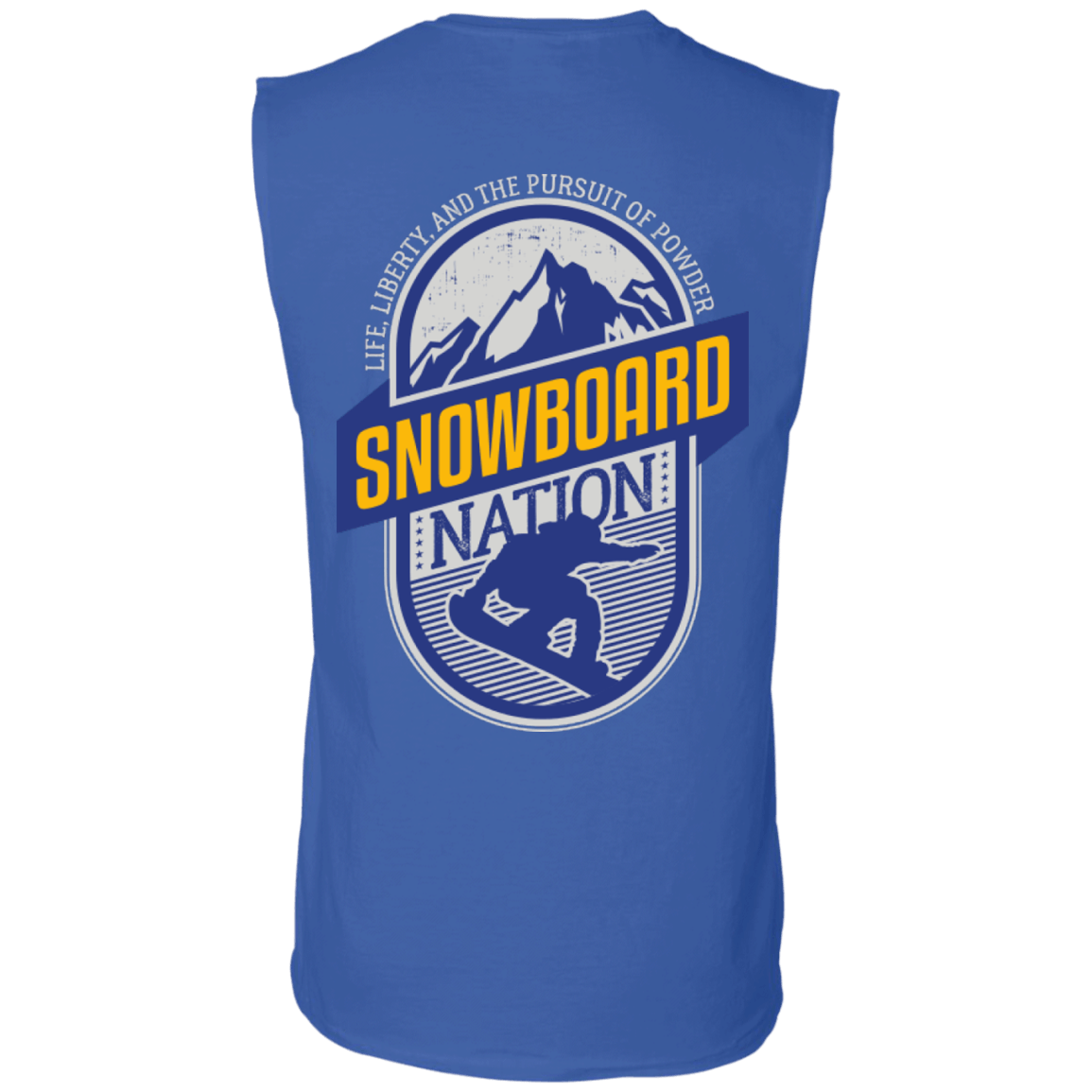 Snowboard Nation (Blue) Tank Tops - Powderaddicts