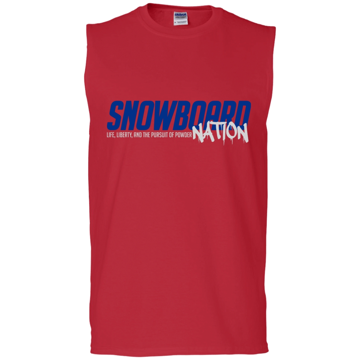 Snowboard Nation (Blue) Tank Tops - Powderaddicts