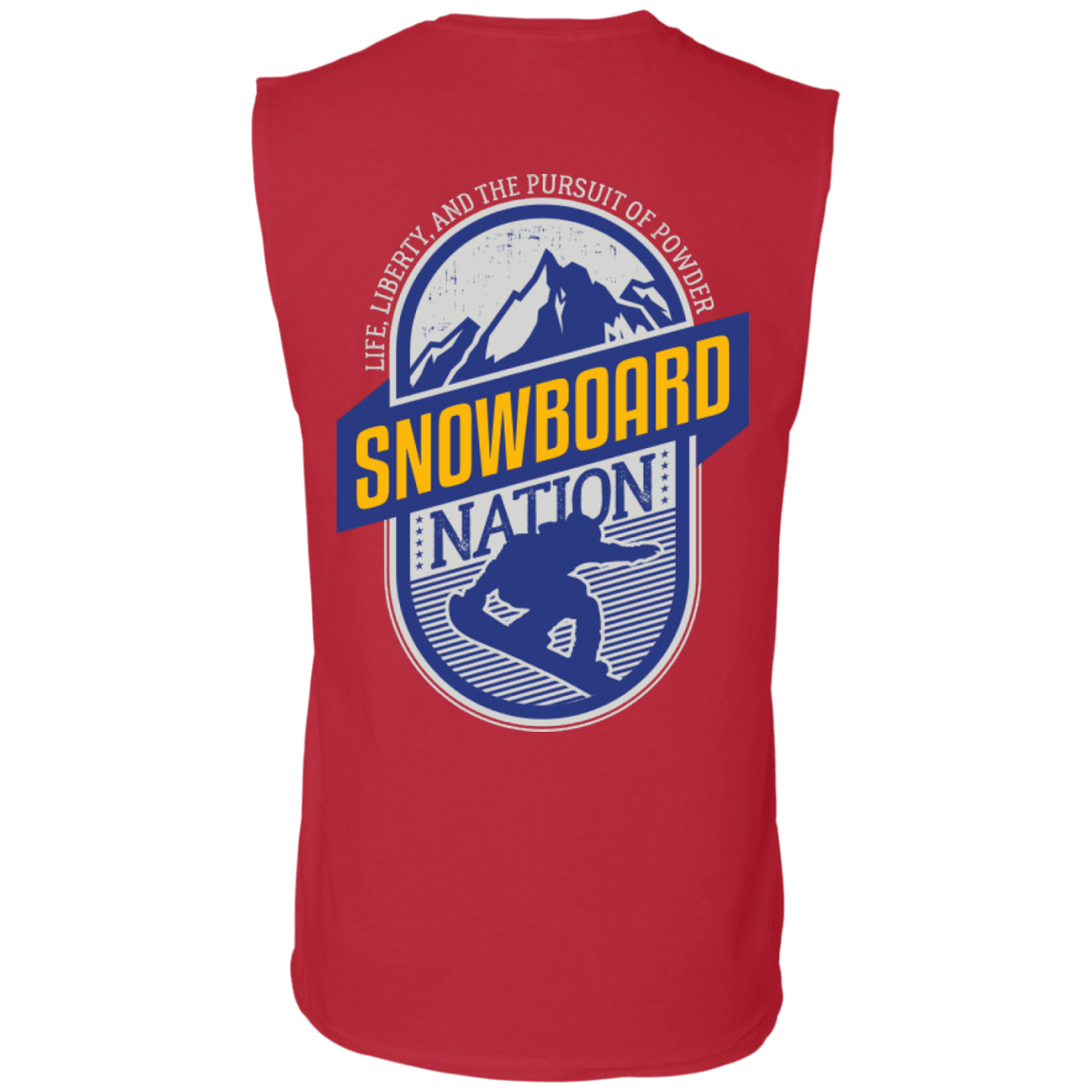Snowboard Nation (Blue) Tank Tops - Powderaddicts
