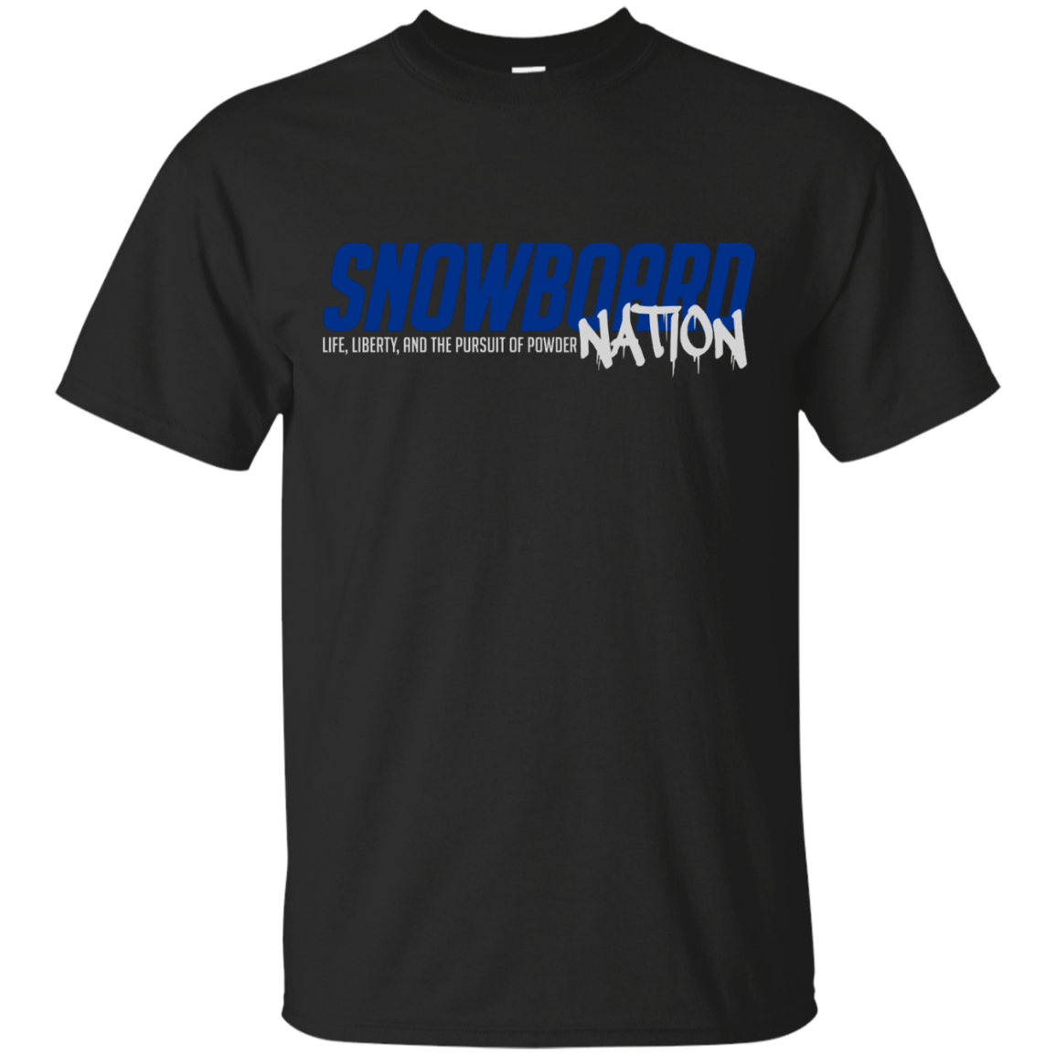 Snowboard Nation (Blue) Tees - Powderaddicts