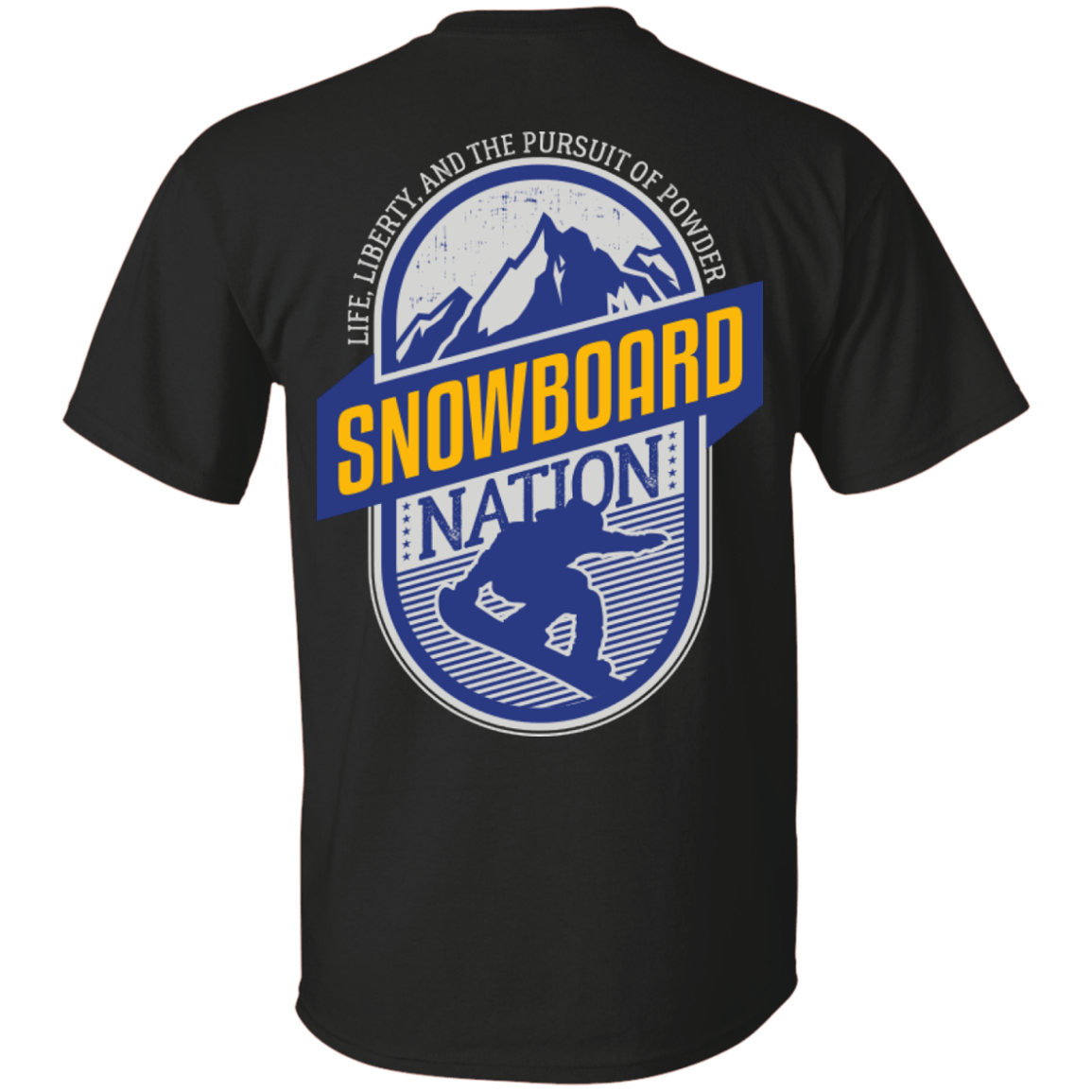 Snowboard Nation (Blue) Tees - Powderaddicts