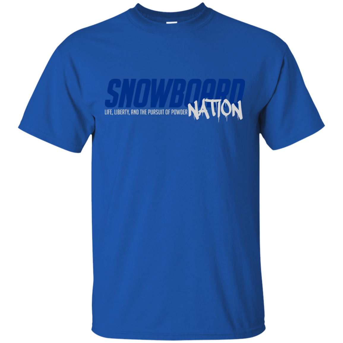 Snowboard Nation (Blue) Tees - Powderaddicts
