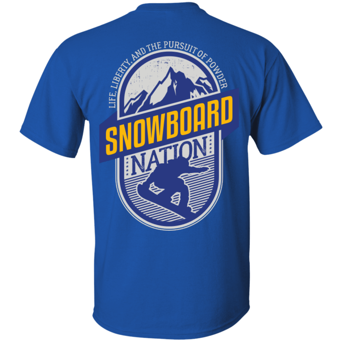 Snowboard Nation (Blue) Tees - Powderaddicts
