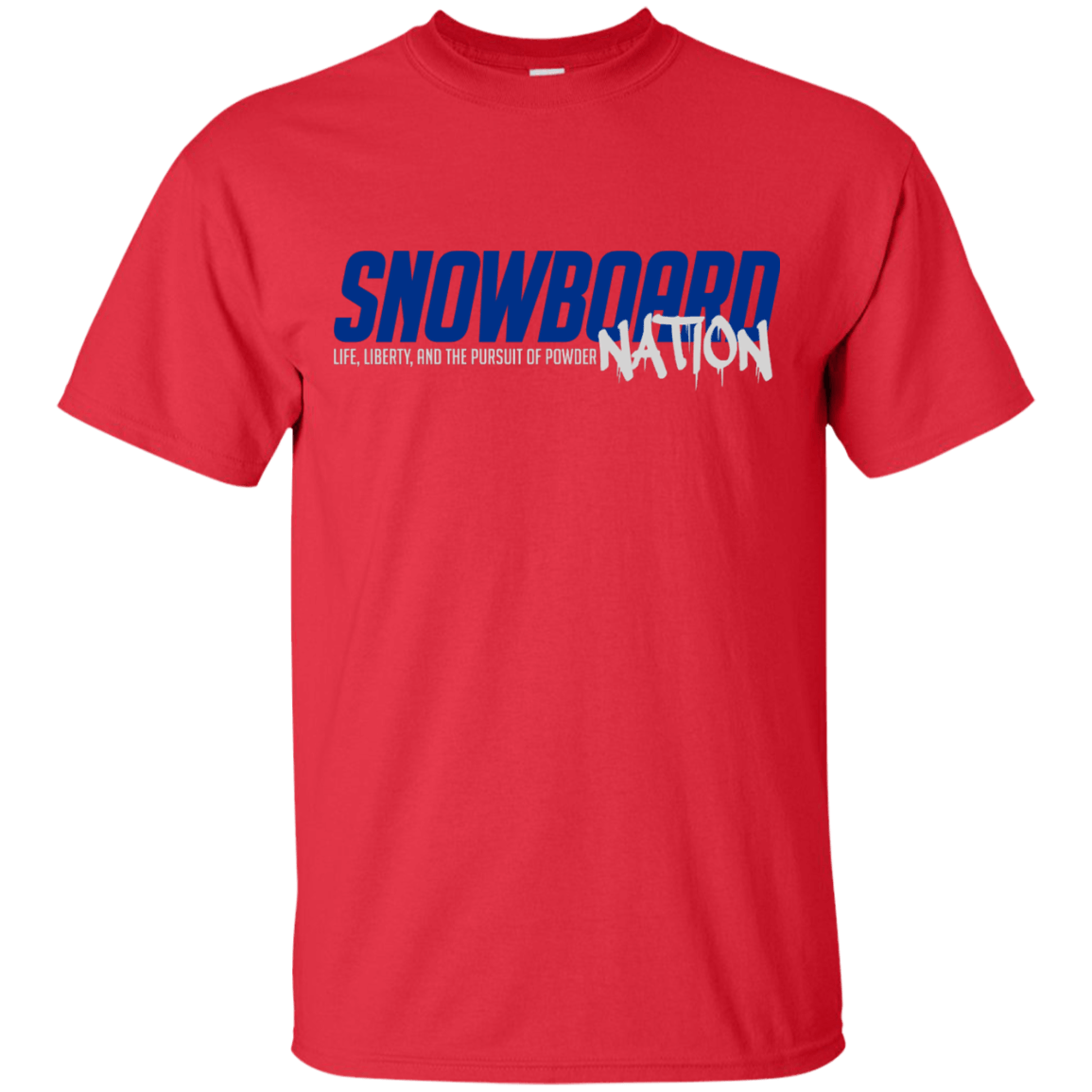 Snowboard Nation (Blue) Tees - Powderaddicts