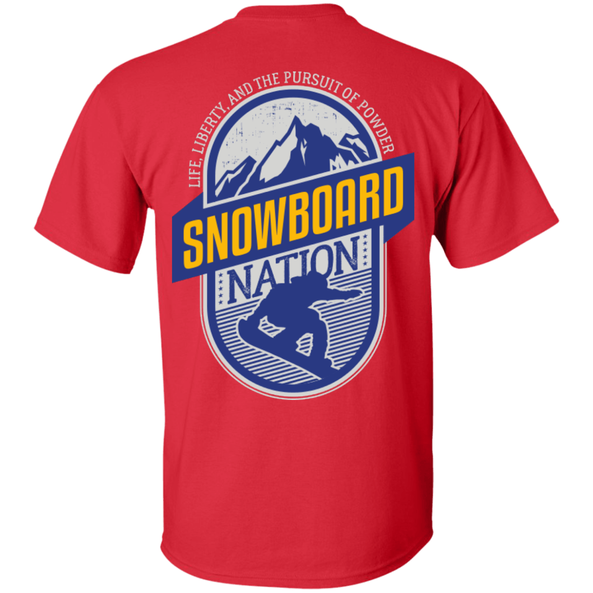 Snowboard Nation (Blue) Tees - Powderaddicts
