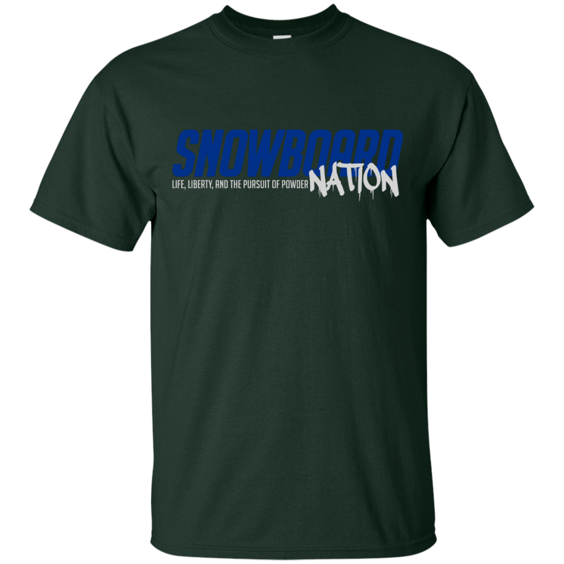 Snowboard Nation (Blue) Tees - Powderaddicts