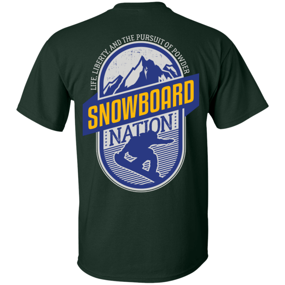 Snowboard Nation (Blue) Tees - Powderaddicts