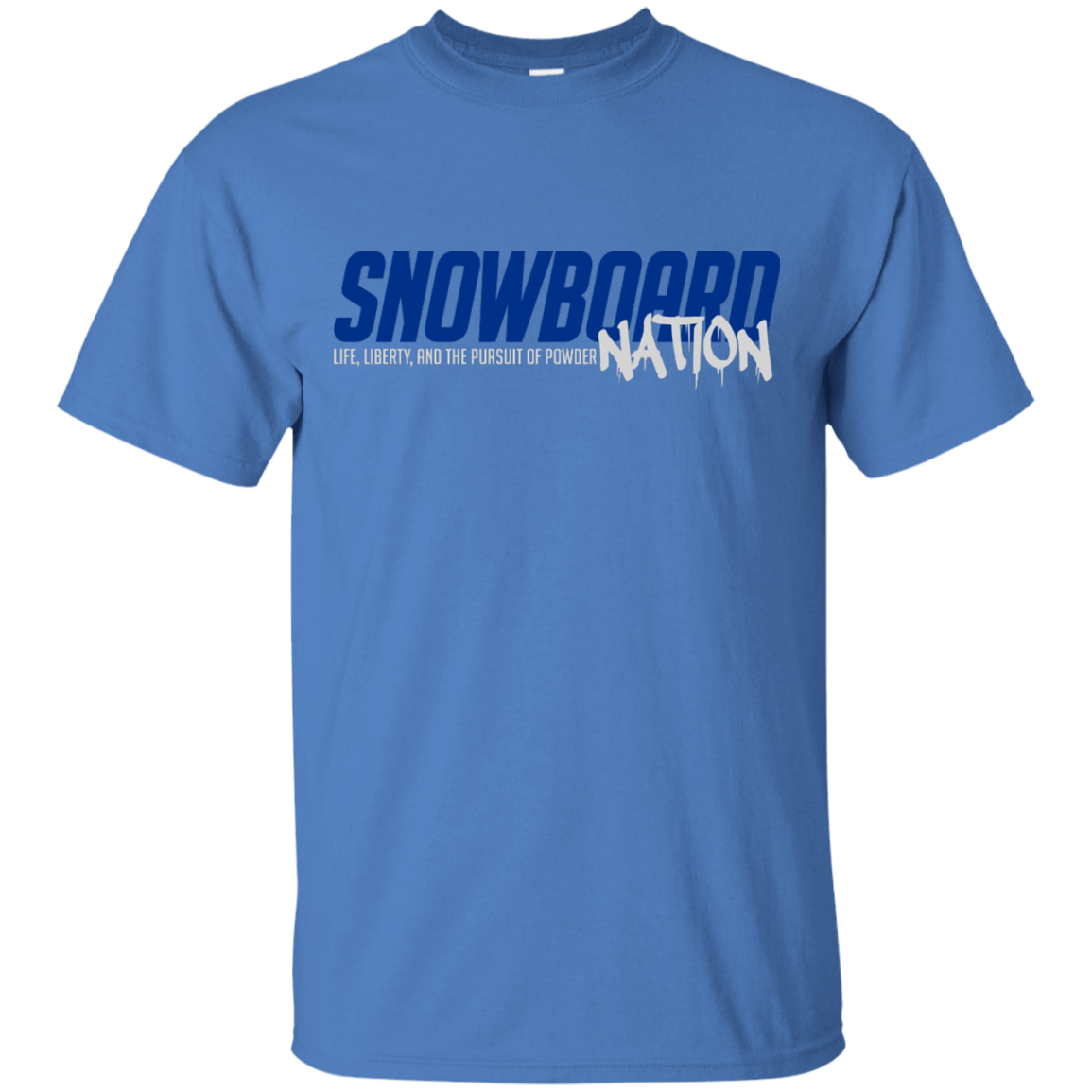 Snowboard Nation (Blue) Tees - Powderaddicts