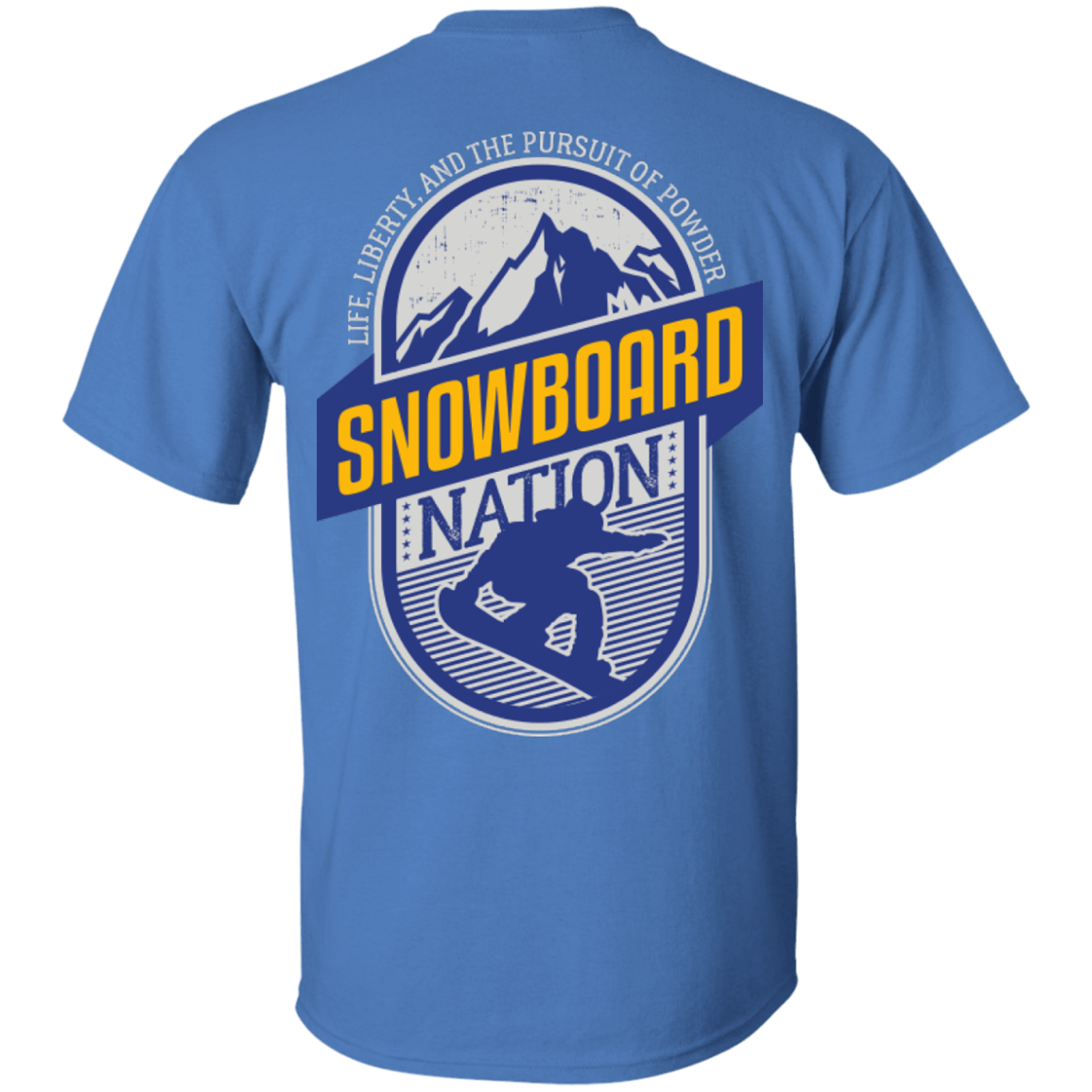 Snowboard Nation (Blue) Tees - Powderaddicts