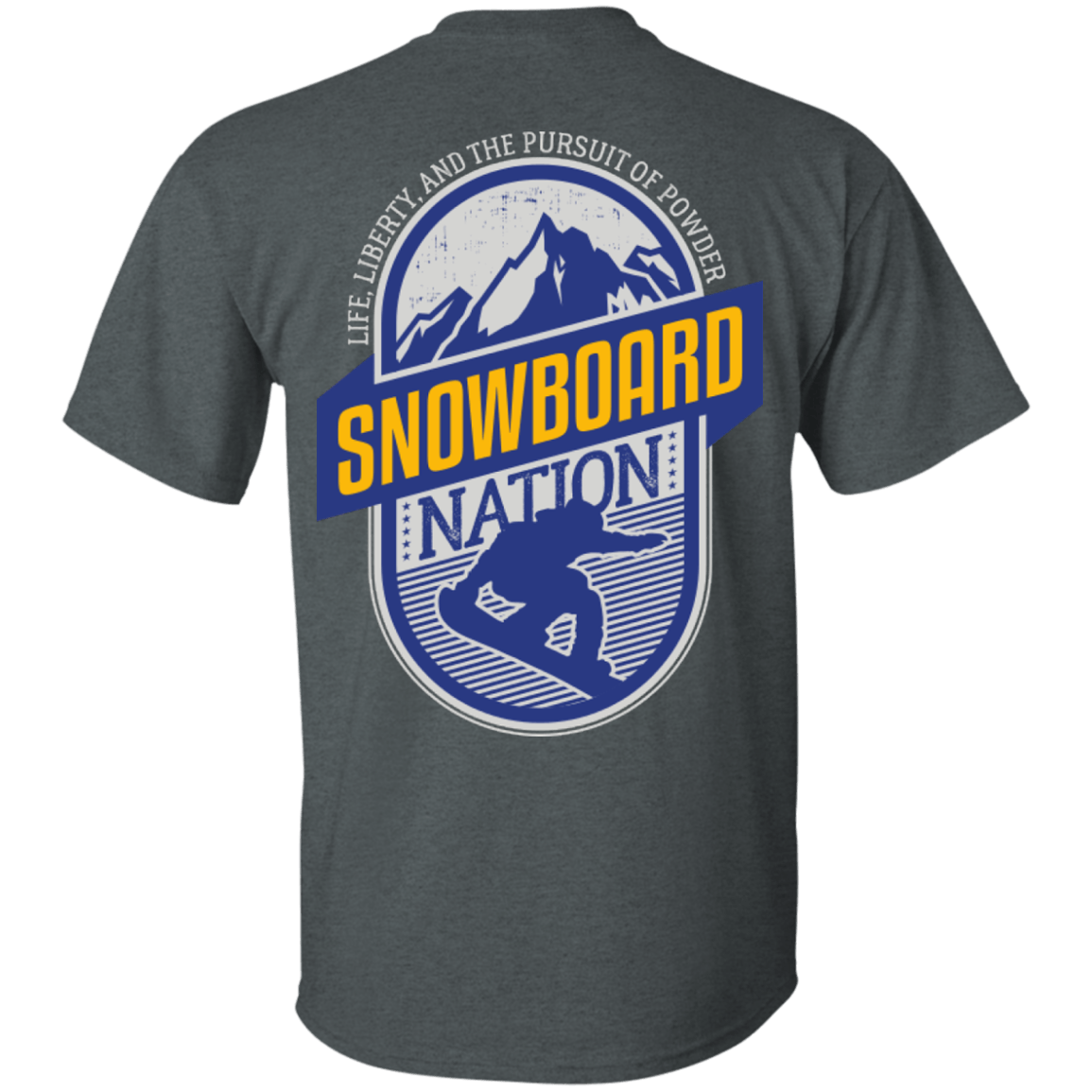 Snowboard Nation (Blue) Tees - Powderaddicts