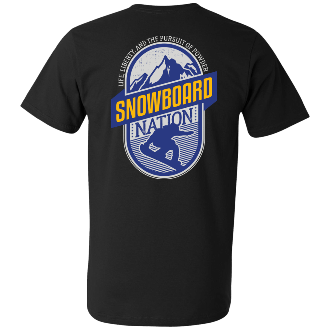 Snowboard Nation (Blue) Tees - Powderaddicts