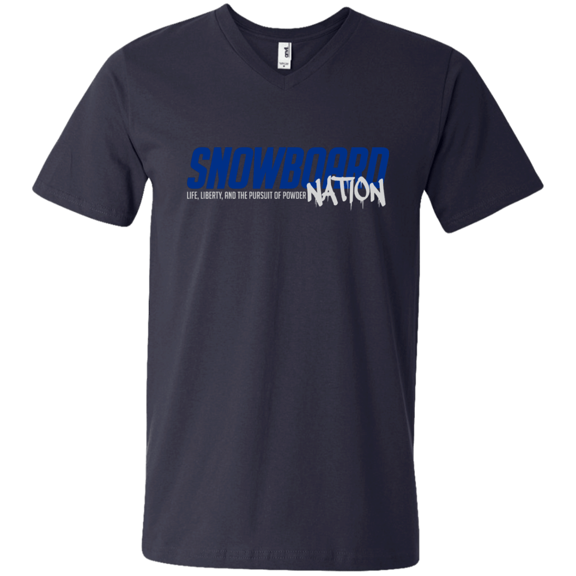 Snowboard Nation (Blue) Tees - Powderaddicts