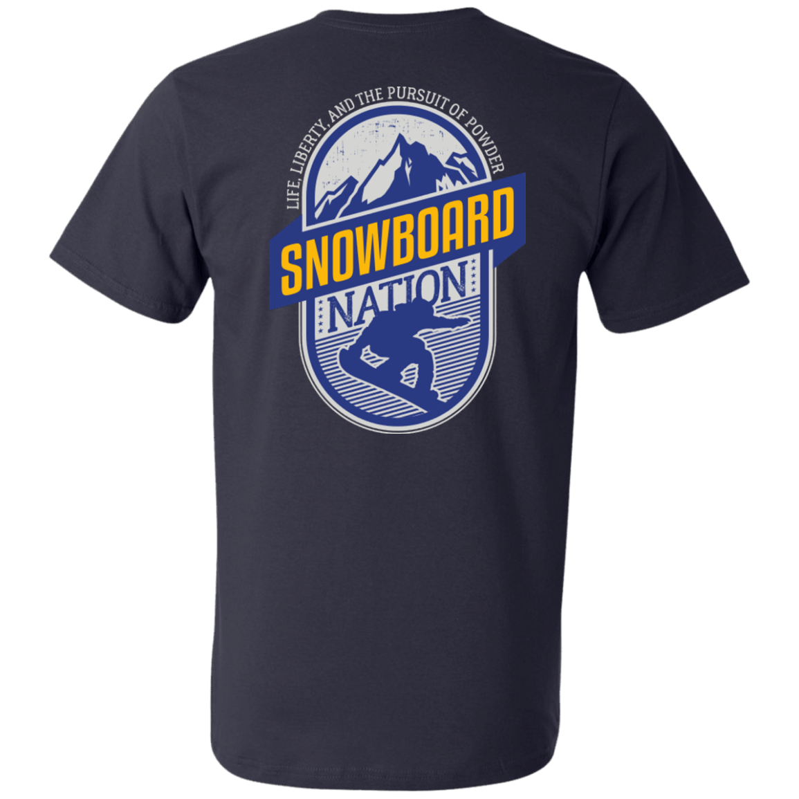 Snowboard Nation (Blue) Tees - Powderaddicts