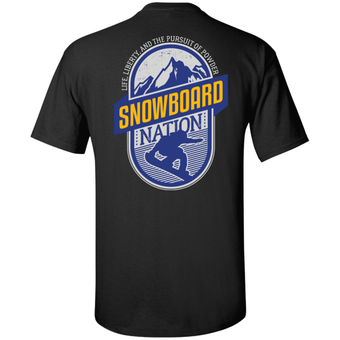 Snowboard Nation (Blue) Tees - Powderaddicts