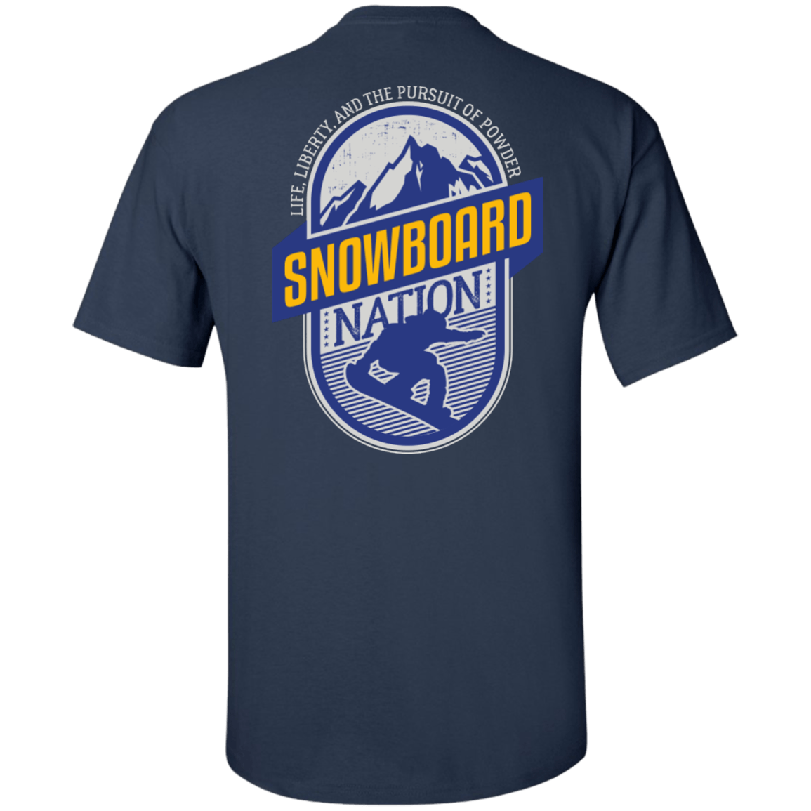 Snowboard Nation (Blue) Tees - Powderaddicts