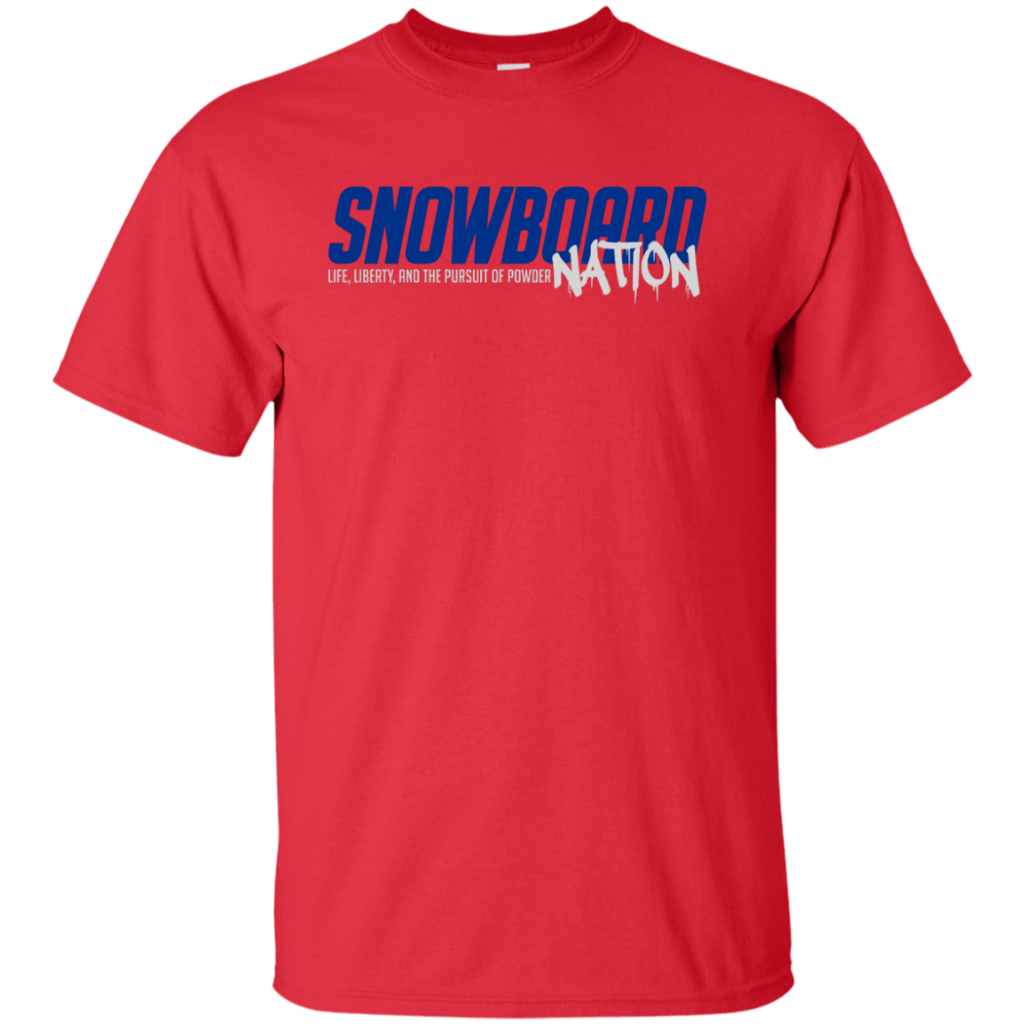 Snowboard Nation (Blue) Tees - Powderaddicts