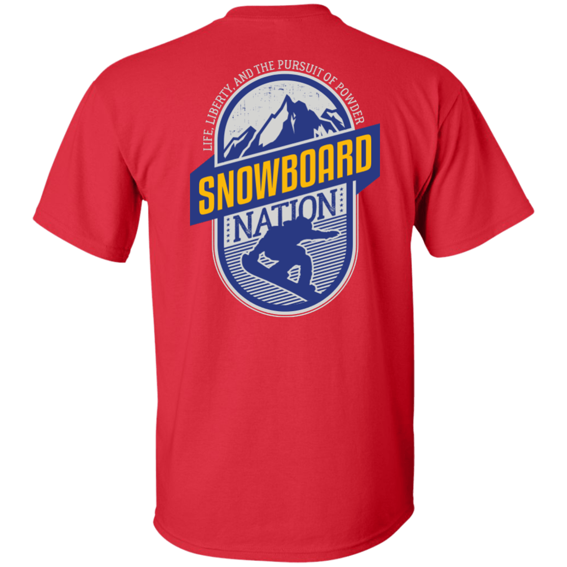 Snowboard Nation (Blue) Tees - Powderaddicts