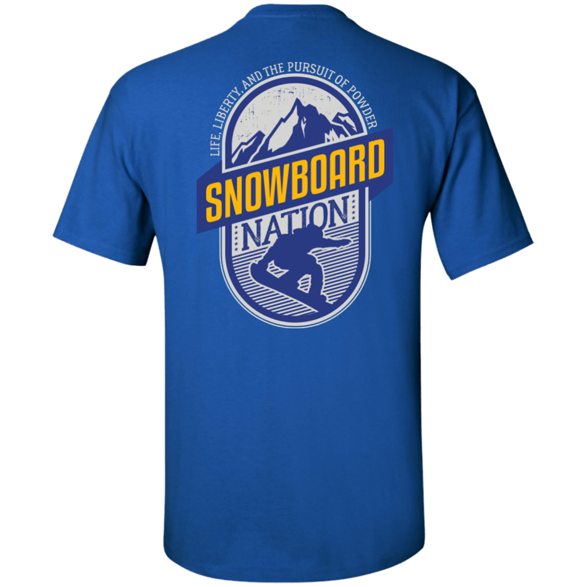 Snowboard Nation (Blue) Tees - Powderaddicts