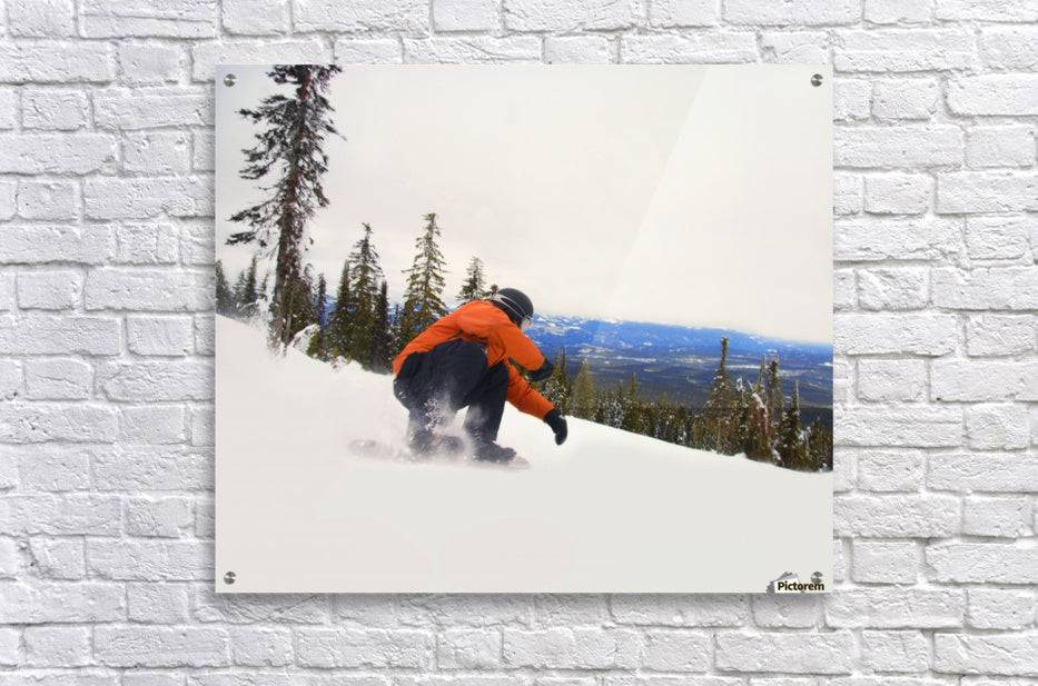 Snowboarder Crouching Down Low - Powderaddicts