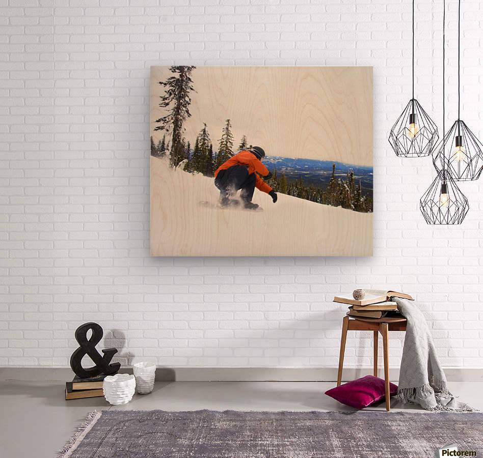 Snowboarder Crouching Down Low - Powderaddicts