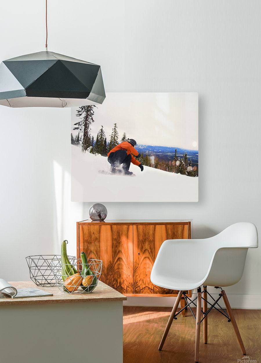 Snowboarder Crouching Down Low - Powderaddicts