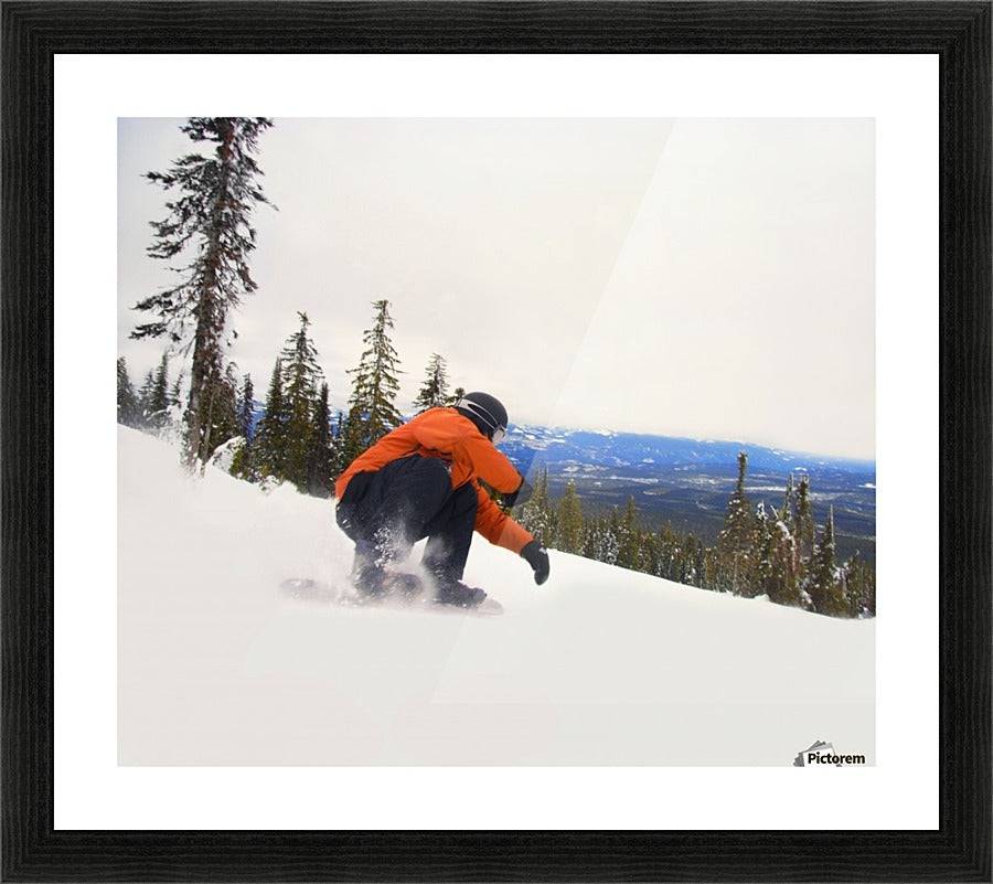 Snowboarder Crouching Down Low - Powderaddicts