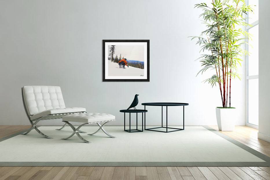 Snowboarder Crouching Down Low - Powderaddicts