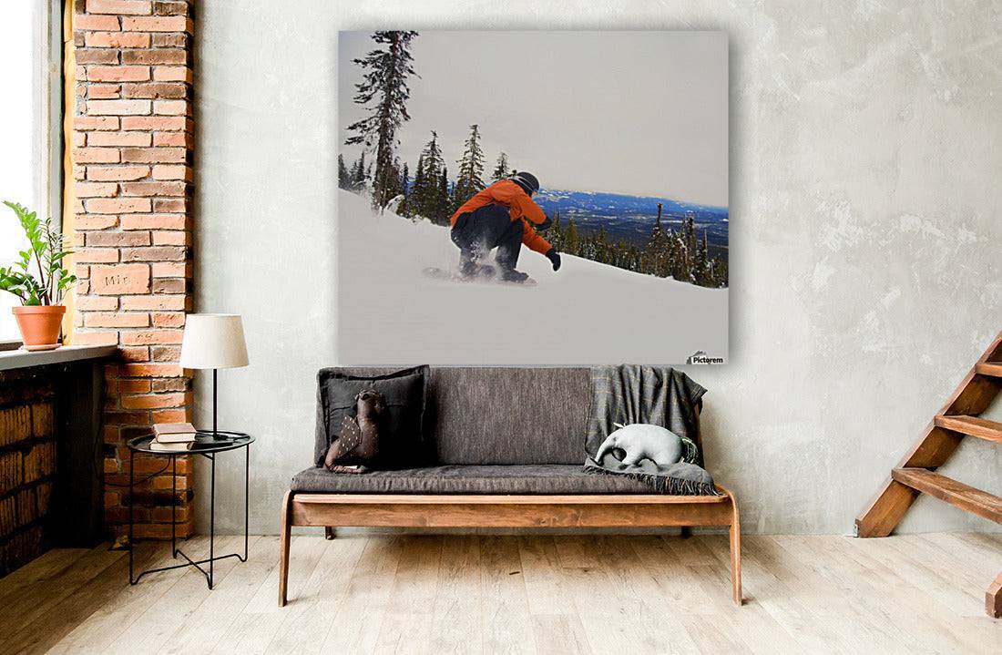 Snowboarder Crouching Down Low - Powderaddicts