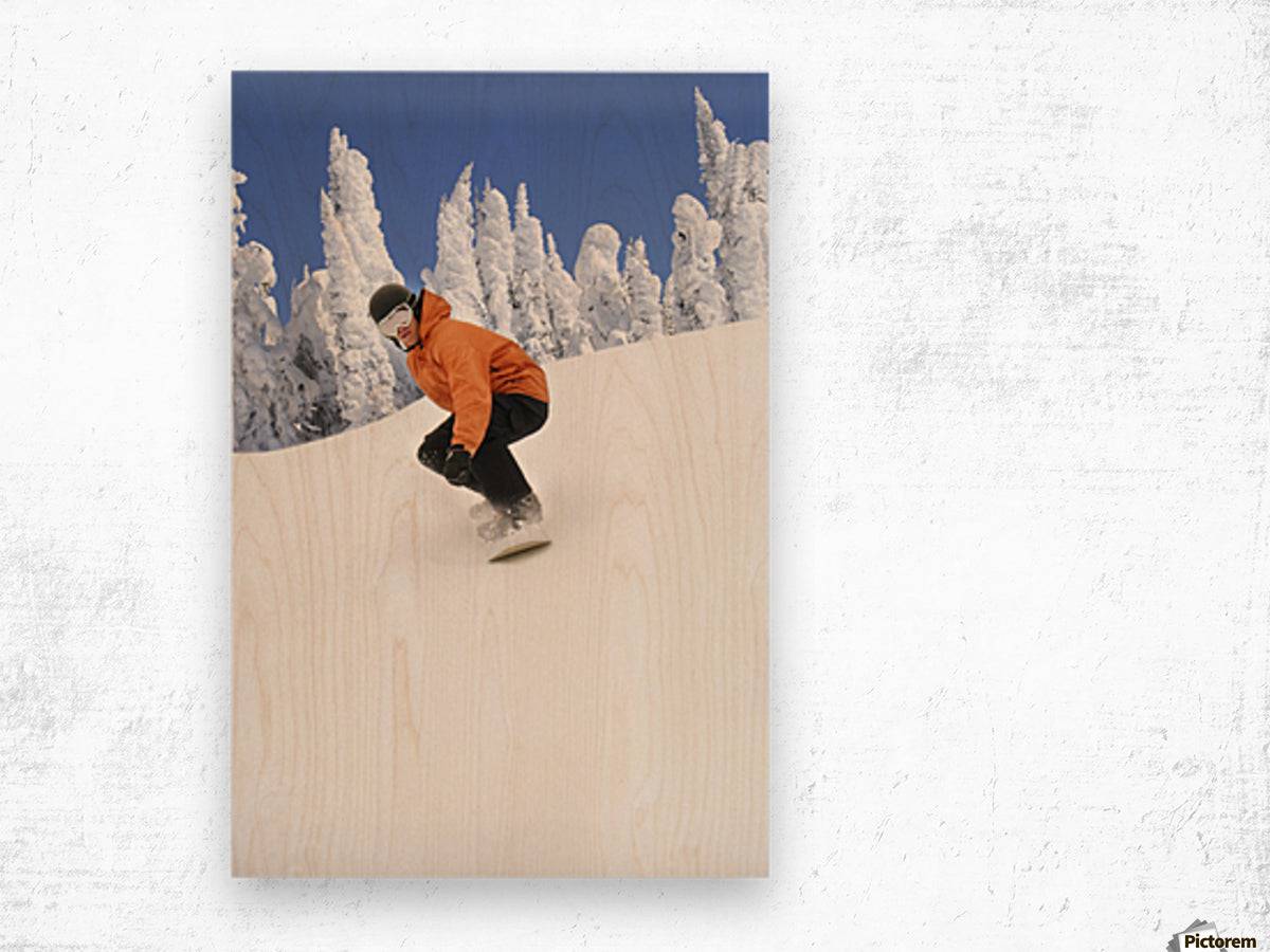 Snowboarder Going Down Snowy Hill - Powderaddicts