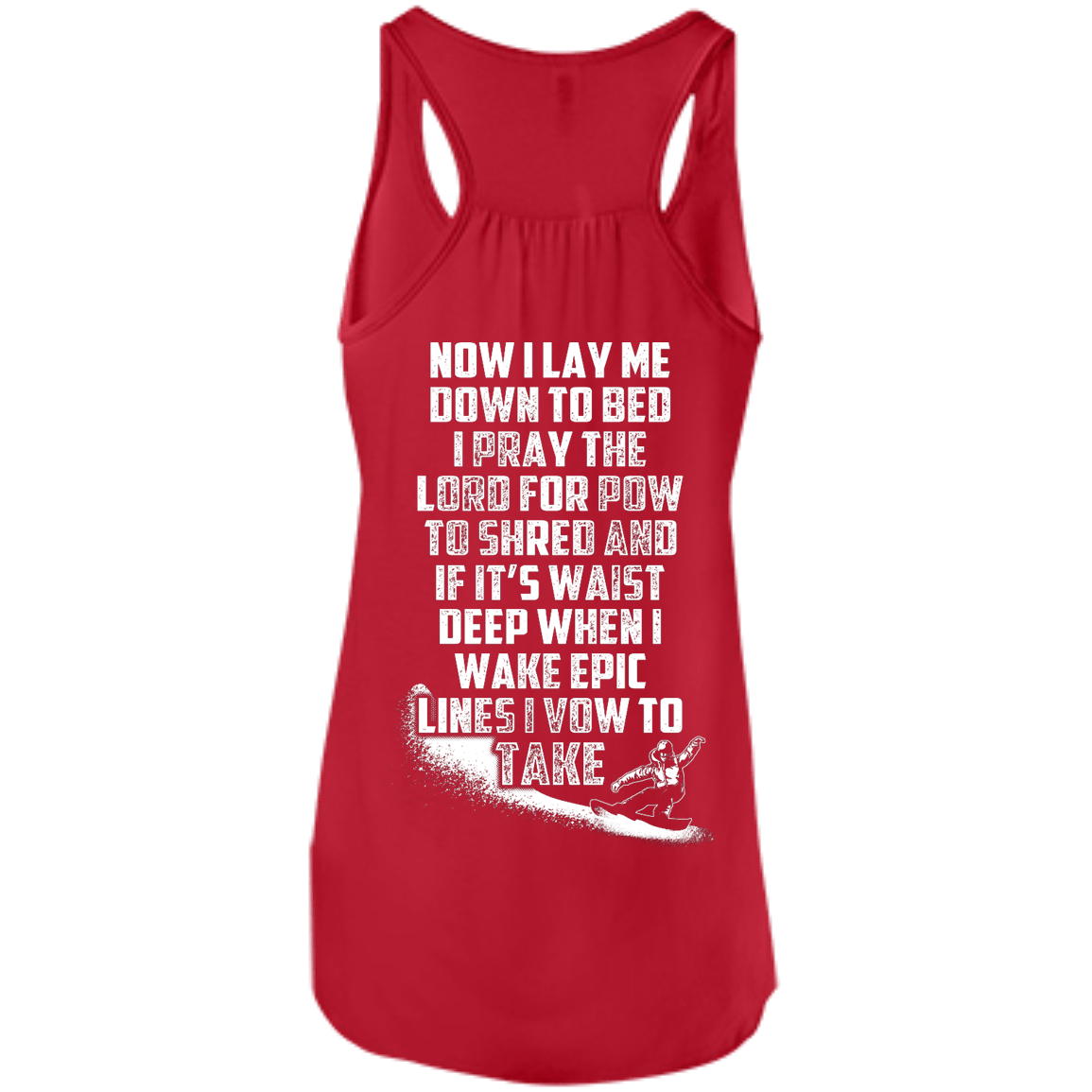 Snowboarder&#39;s Prayer Tank Tops - Powderaddicts