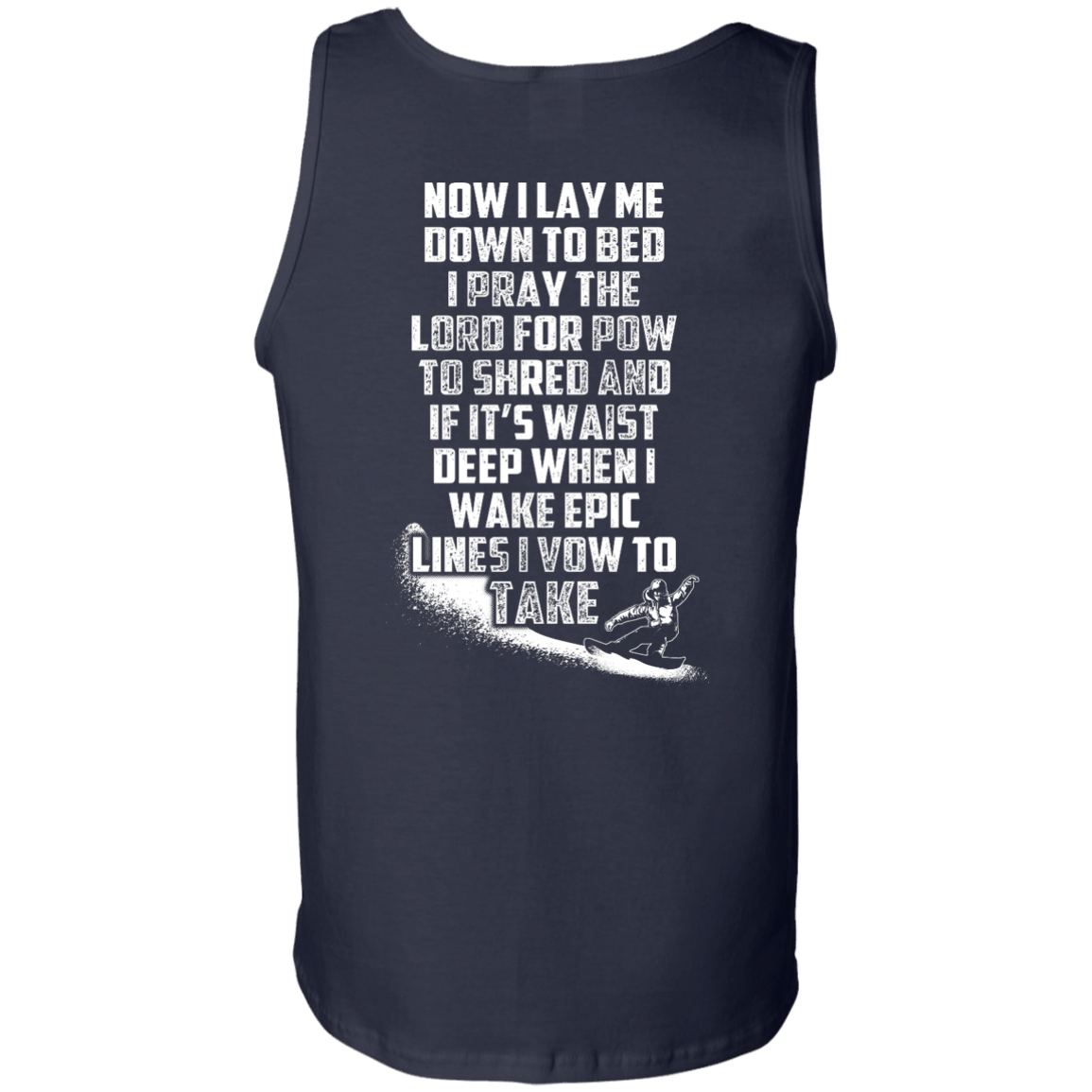 Snowboarder&#39;s Prayer Tank Tops - Powderaddicts