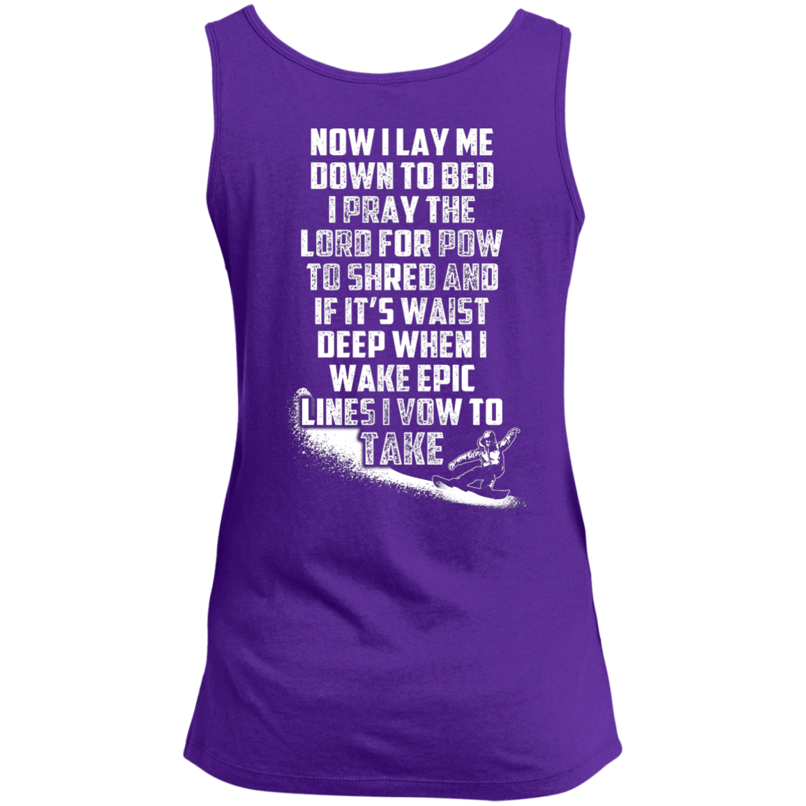 Snowboarder&#39;s Prayer Tank Tops - Powderaddicts