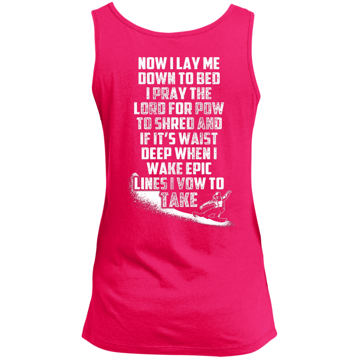 Snowboarder&#39;s Prayer Tank Tops - Powderaddicts