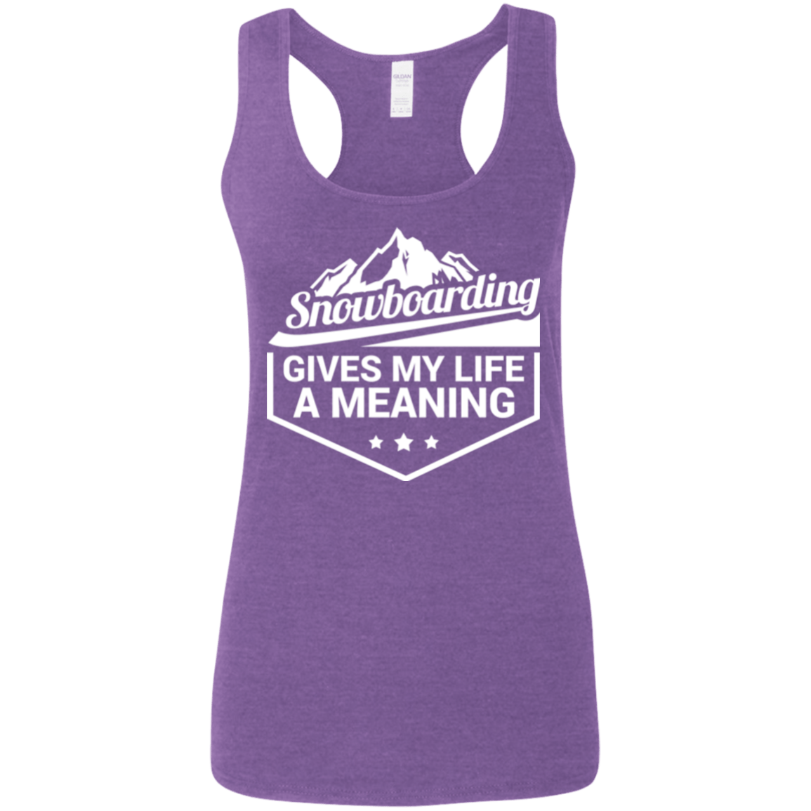 Snowboarding Gives My Life A Meaning Ladies Tees and Tank Tops - Powderaddicts