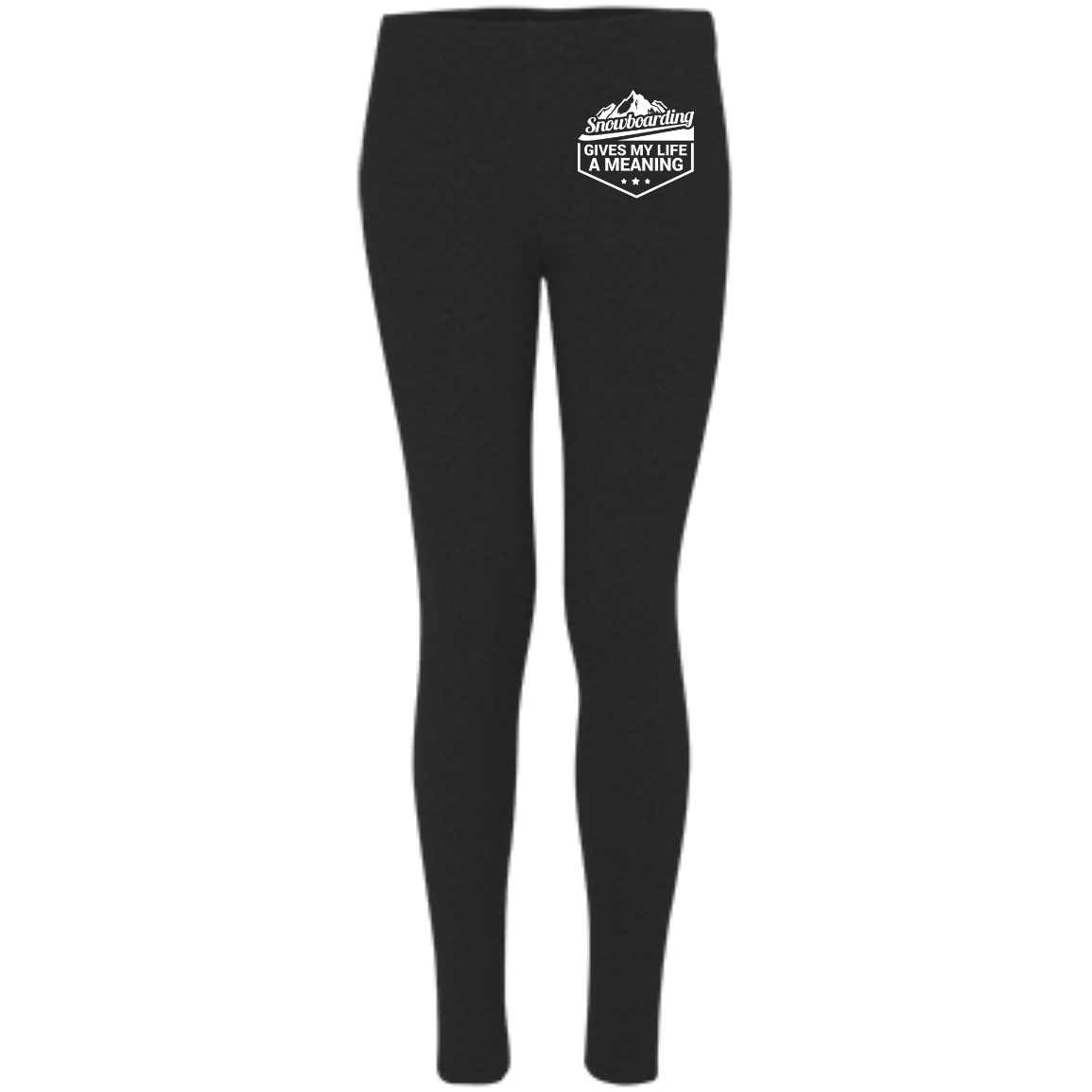 Snowboarding Gives My Life a Meaning Women's Embroidered Leggings - Powderaddicts
