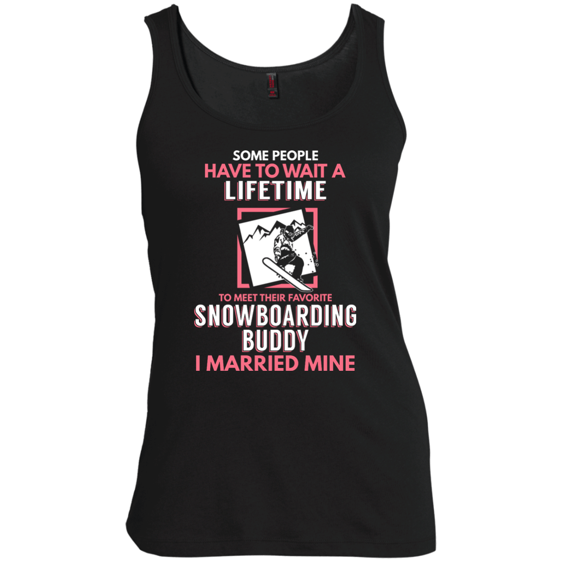 Snowboarding Mom Buddy - I Married Mine Tank Tops - Powderaddicts