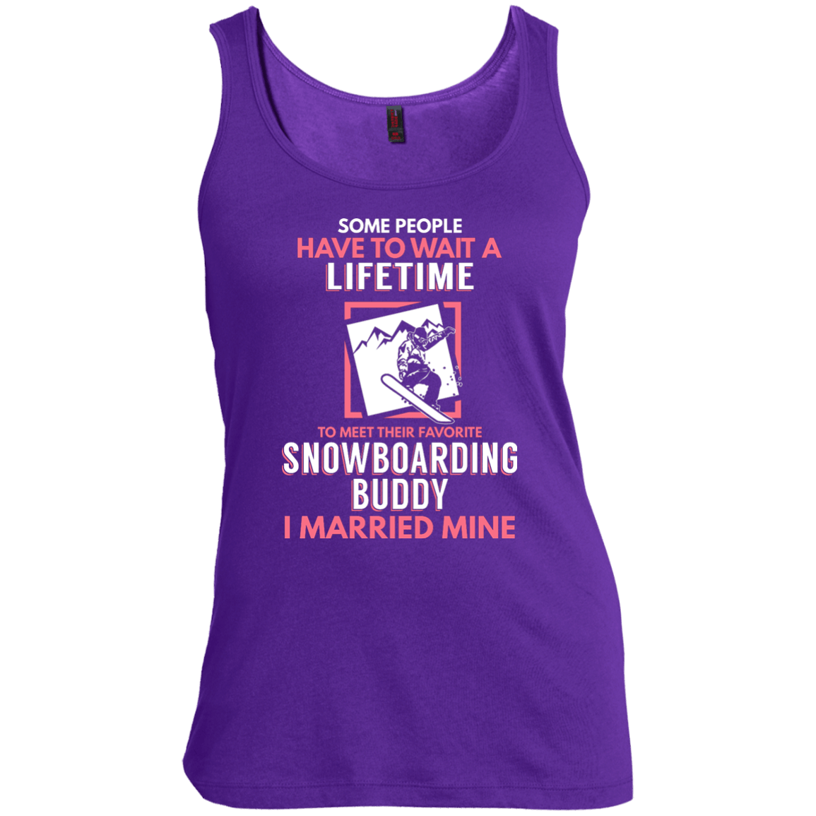 Snowboarding Mom Buddy - I Married Mine Tank Tops - Powderaddicts