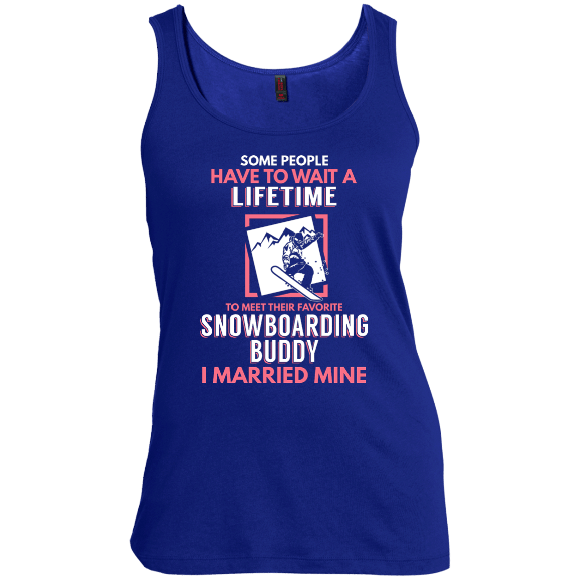 Snowboarding Mom Buddy - I Married Mine Tank Tops - Powderaddicts