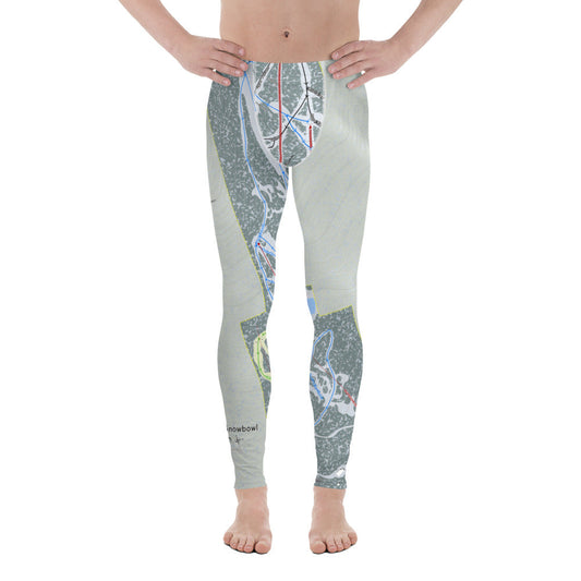 SnowBowl, Arizona Ski Trail Map Men's Base Layer Bottom - Powderaddicts