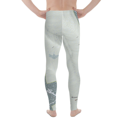 SnowBowl, Arizona Ski Trail Map Men's Base Layer Bottom - Powderaddicts